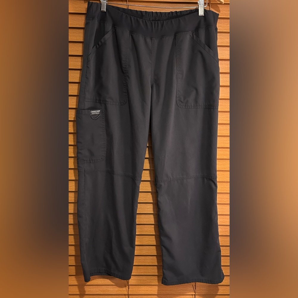 Cherokee Workwear Pewter/Gray Scrub Pants size Large Petite